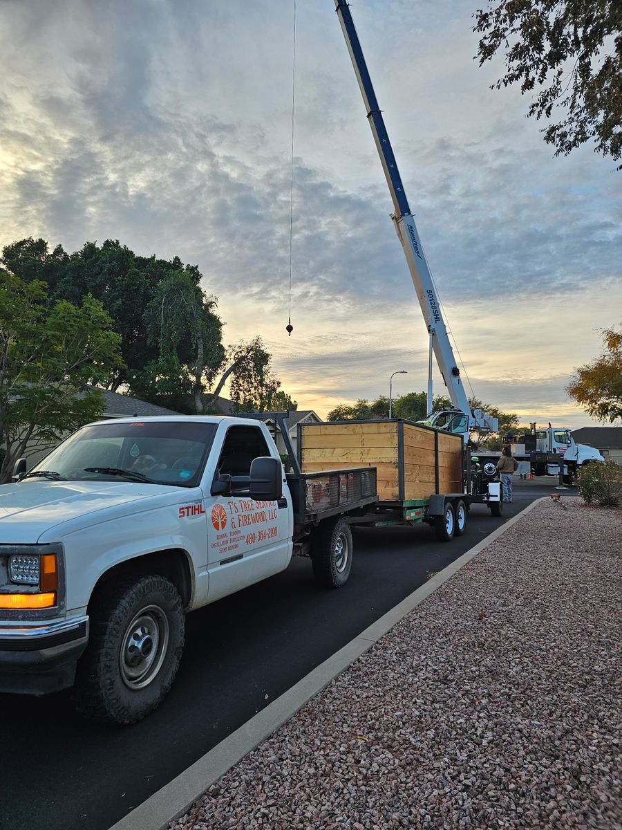 Crane Work for T's Tree Service and Firewood in Apache Junction, AZ