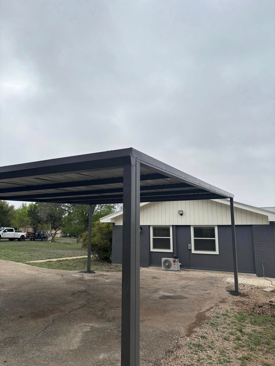 Carports for Twisted K Construction in Center Point, TX