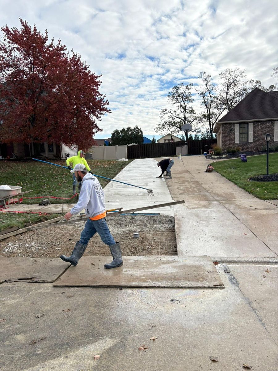 Driveway tear out and replacement for Concrete Pros, LLC in Lorain, OH