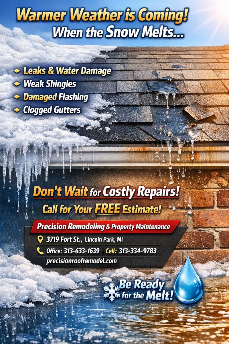 Roofing Repairs for Precision Remodeling and Property Maintenance  in Detroit, MI