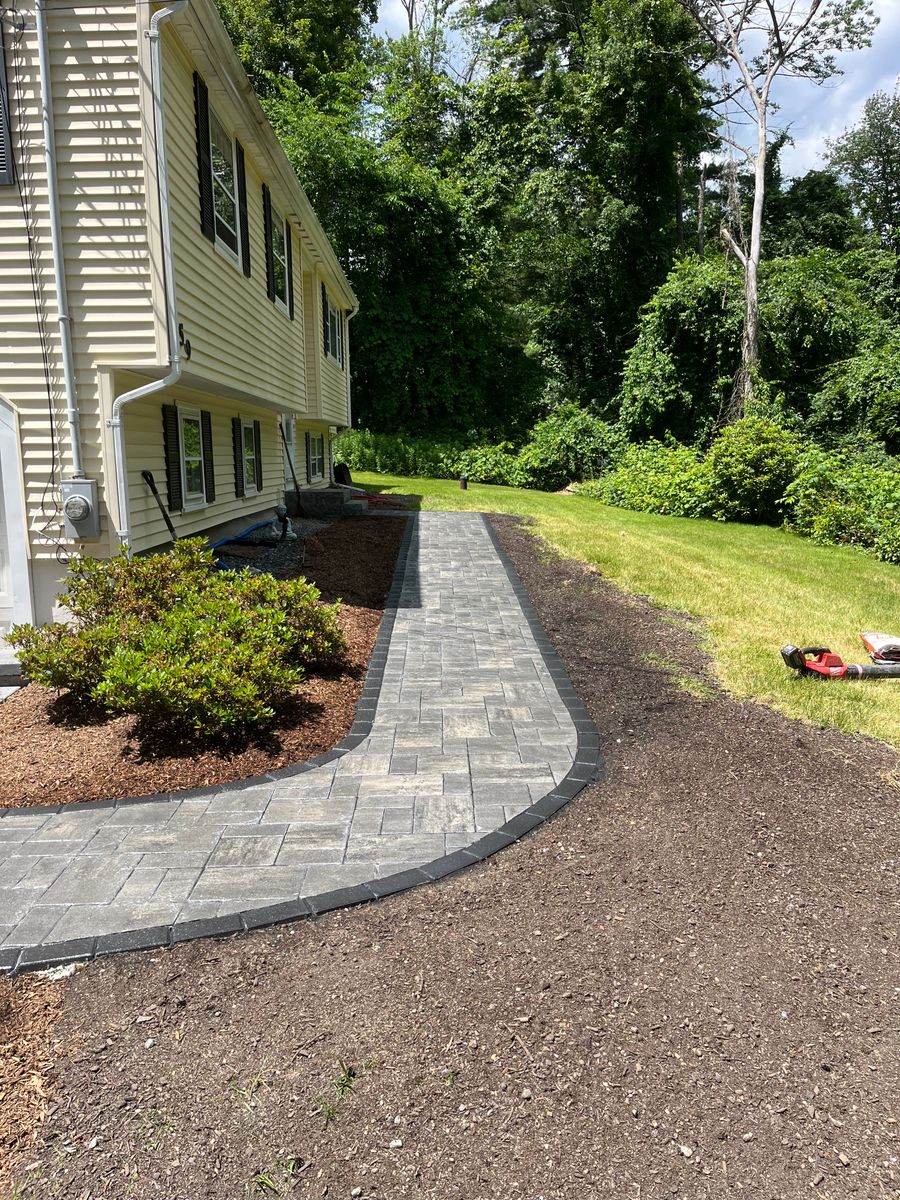 Walkway Design and Construction for Shawn's Landscaping in Worcester, MA