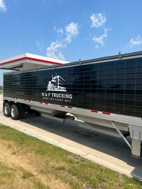 Hauling Grain for N & F Trucking in Watertown, MN
