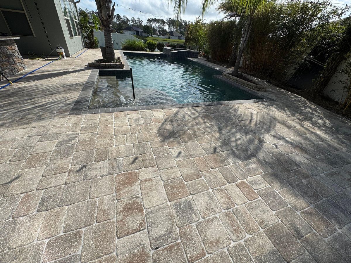 Pool & Patio Enclosure Wash for Patriotic Pressure Washing & Paver Sealing in Green Cove Springs, FL