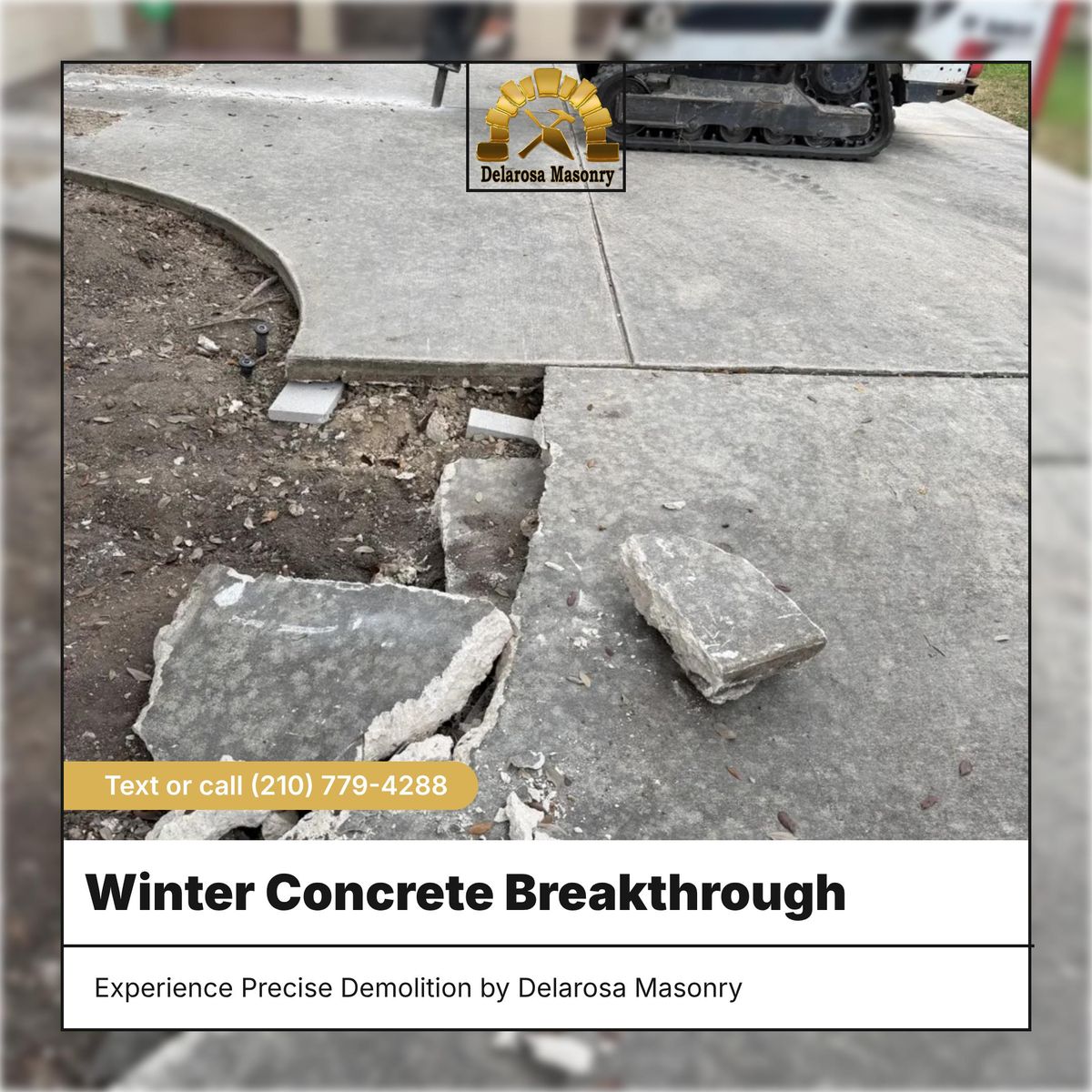 Sidewalk for Delarosa Masonry in San Antonio, TX