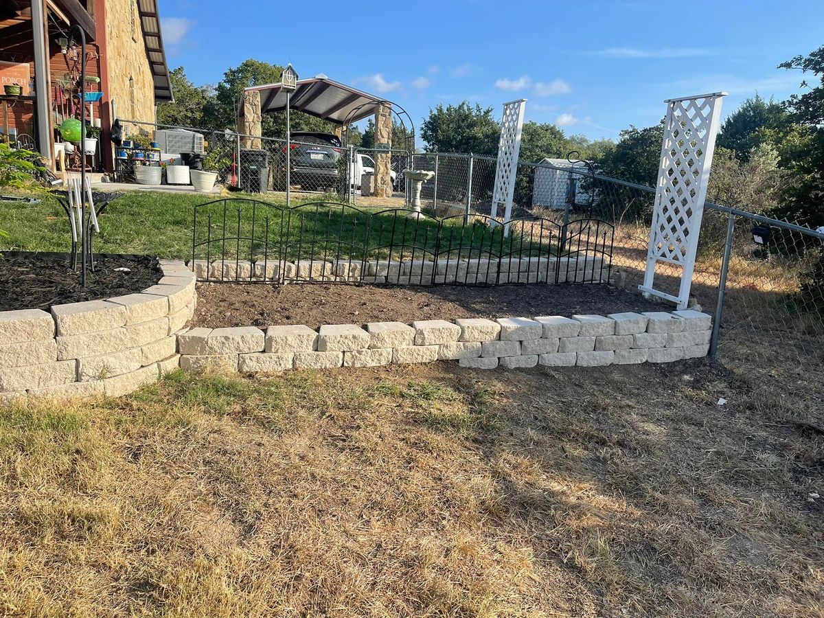 Retaining walls for CrossCut in Kempner, TX