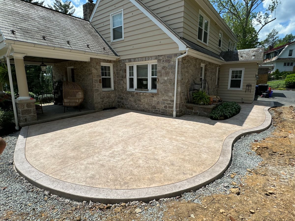 Stamped Concrete Installation for Berks Concrete & Construction LLC in Berks County, PA