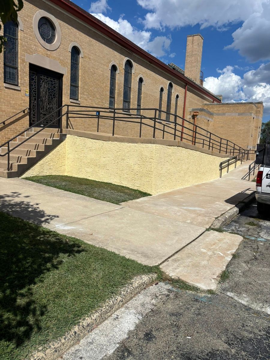 Sidewalk Construction for DiMaggio & Son's Masonry in Aston, PA
