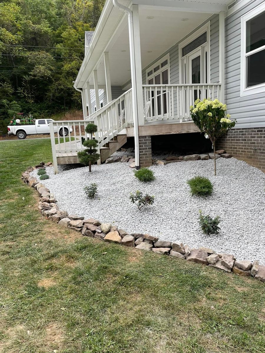 Landscape Design & Install for Simmons Brothers Investments in Pounding Mill, VA