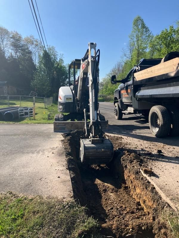 Trenching for Genesis Landworks in Bluff City, TN