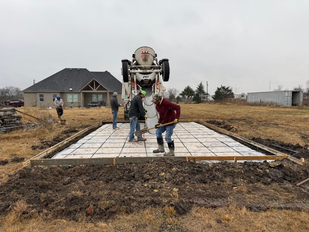 Concrete patios for JQ Concrete in Blue Ridge, TX