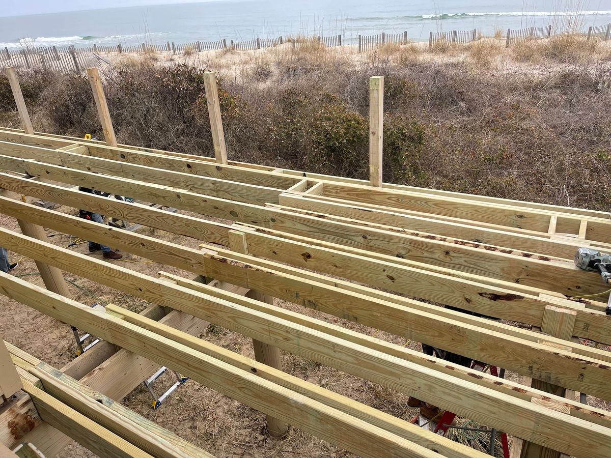 Deck & Patio Installation for Salt Side Construction in The Outer Banks, NC