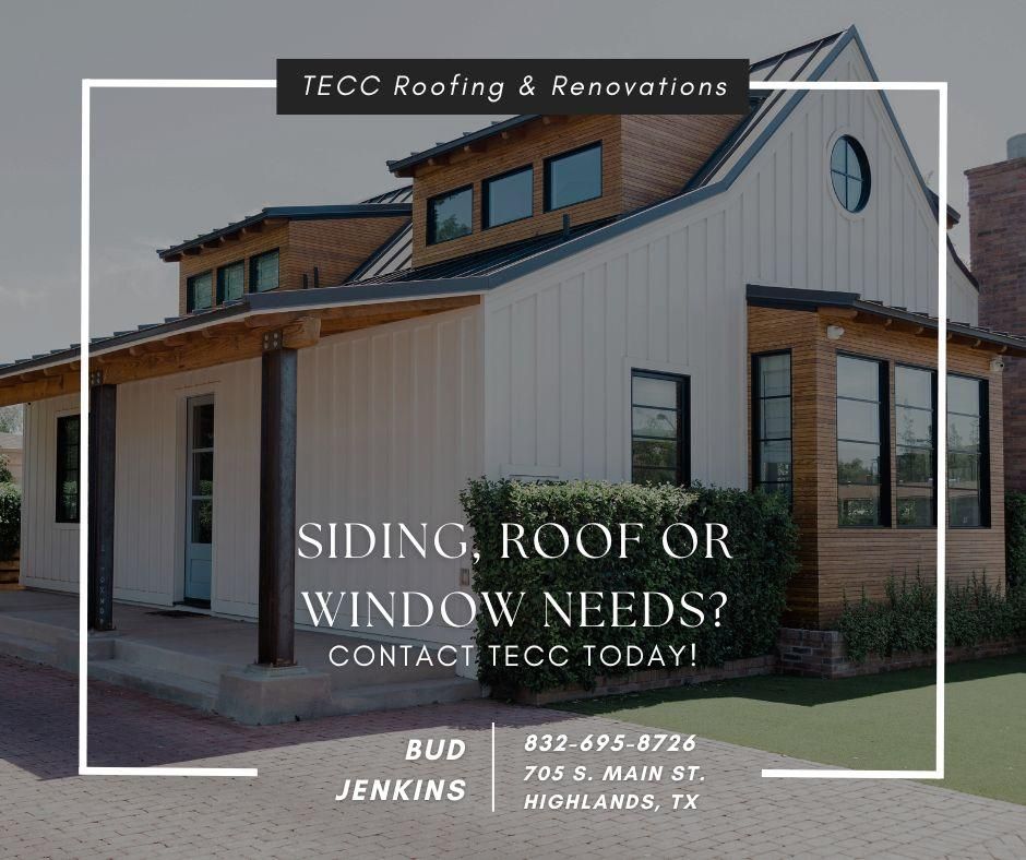 Additions for TECC Roofing & Renovations in Harris County, TX