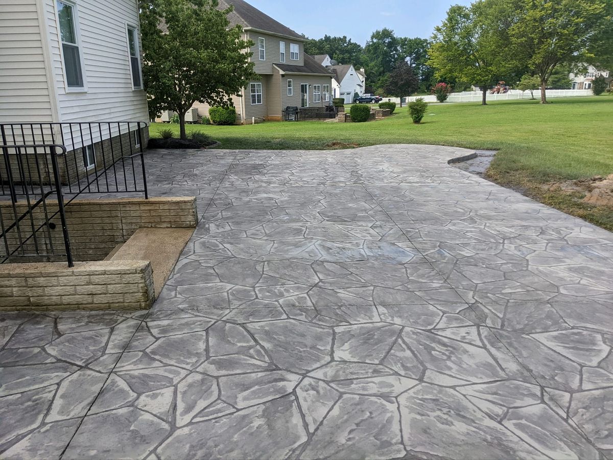 Stamped Concrete Installation for JD's Concrete LLC in Dameron, MD