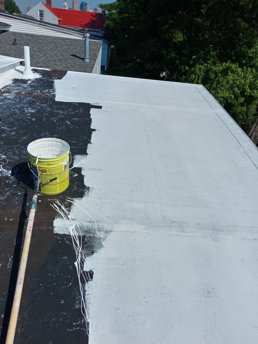 Silicon roof coating for Precious Roofing in Madeira, OH