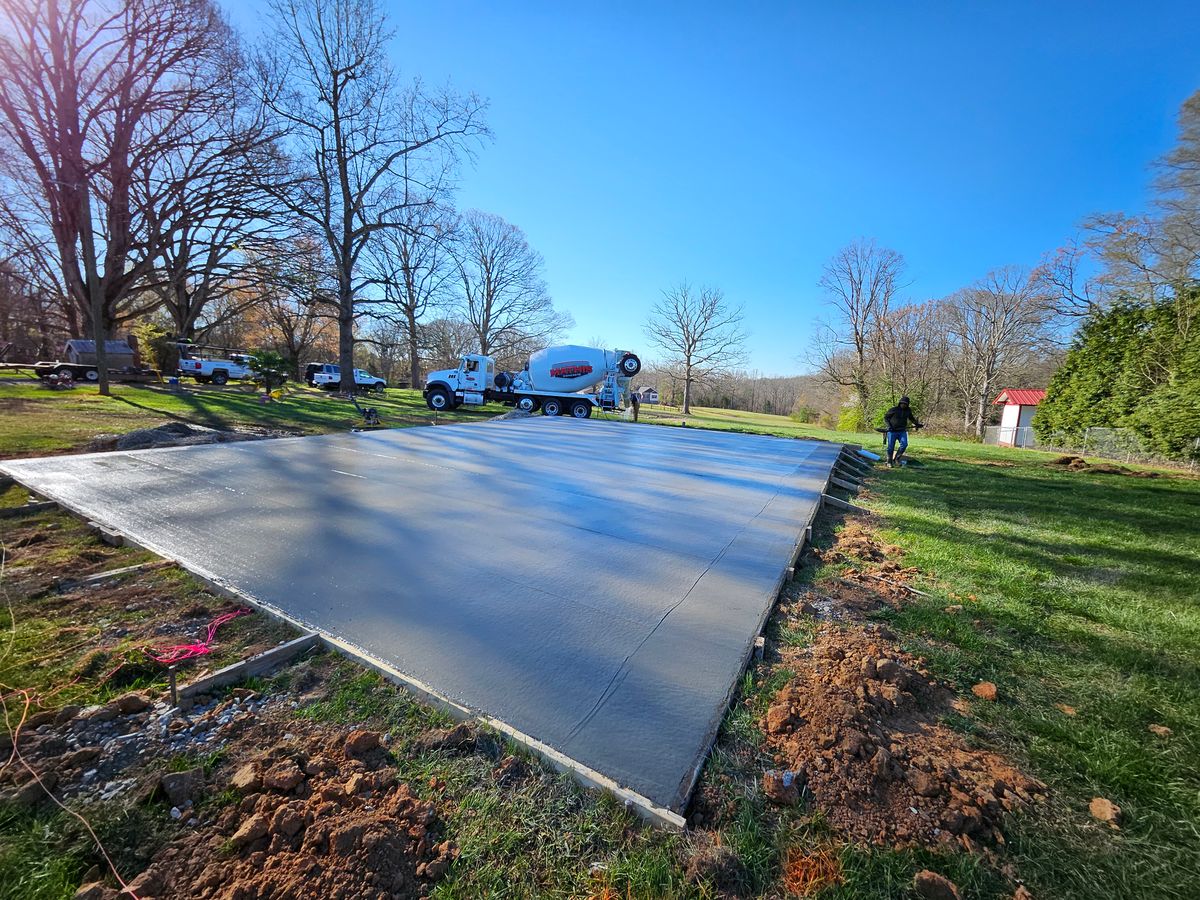 Commercial Concrete Work for Miilan Construction in Boonville, NC