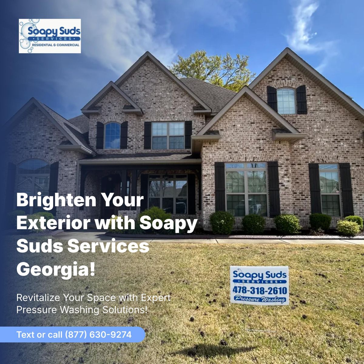 Exterior and Interior Window Cleaning for Soapy Suds Services Georgia in Perry, GA