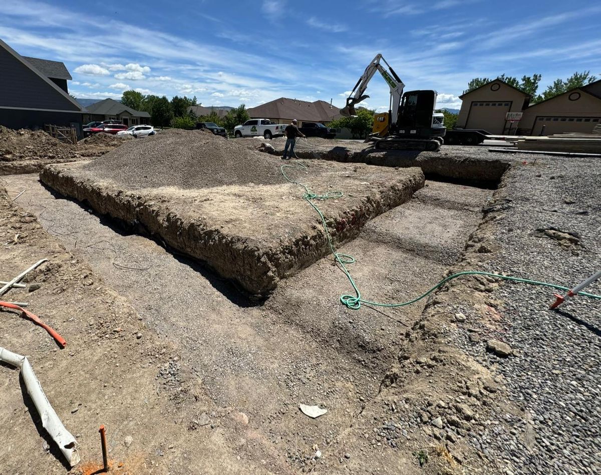 Foundation Digging for West Creek Excavation in Montrose, CO