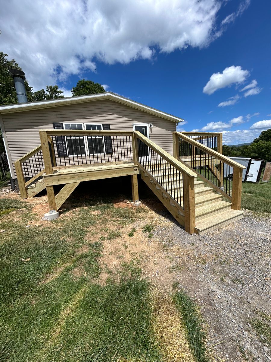 Deck & Patio Installation for E&H Contracting in Staunton, VA