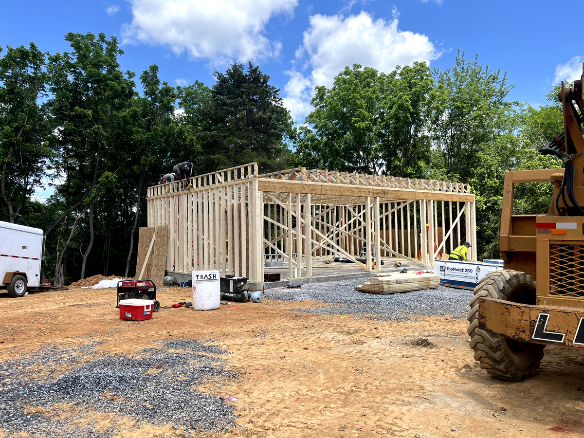 Framing for Rockbridge Home and Barns in Rockbridge County, VA