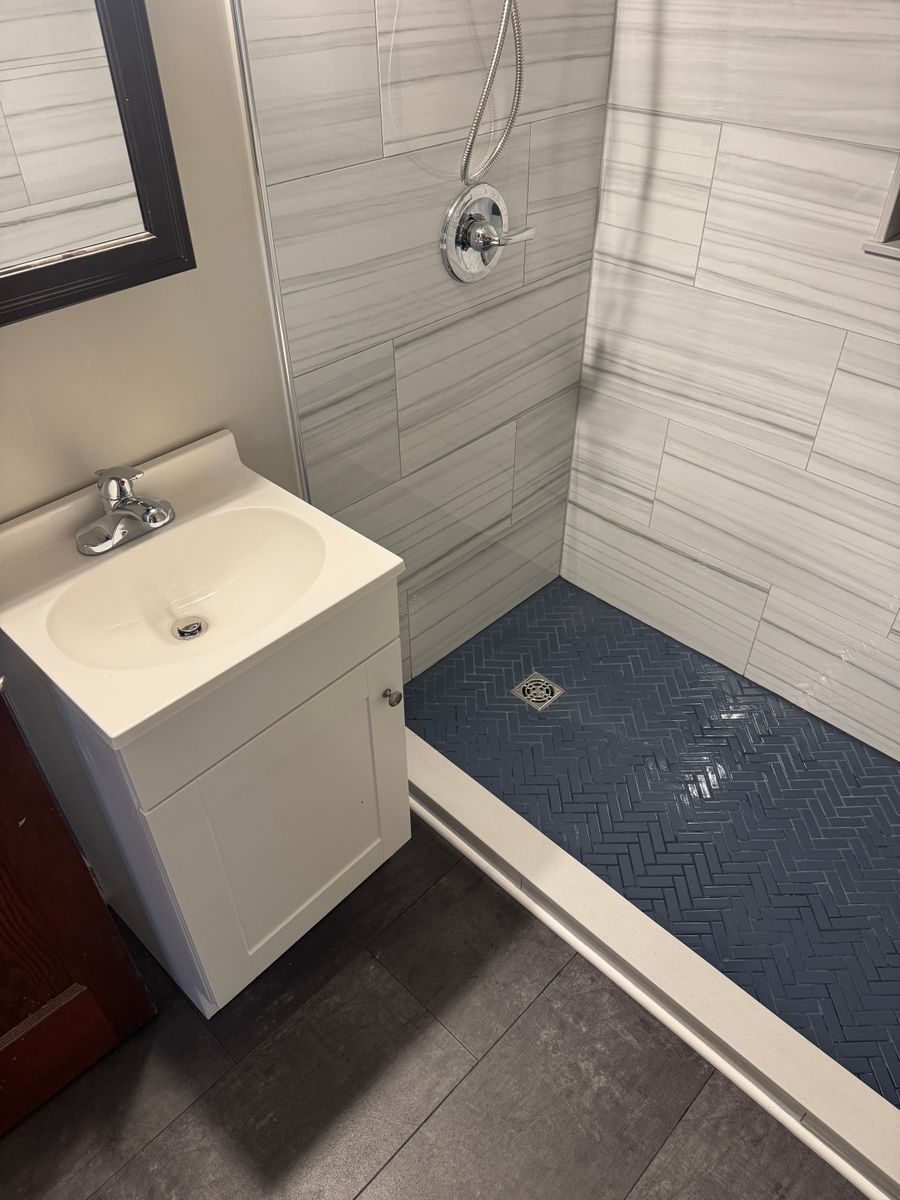 Shower Tiling for A-Otay Constructs in Lawrence County, TN