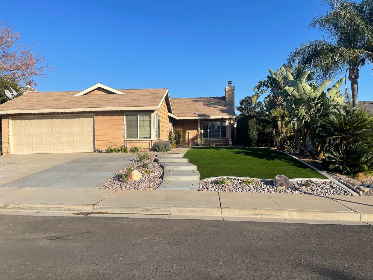 Artificial Turf Installation for Aidan Jade Landscaping in Riverside County, CA