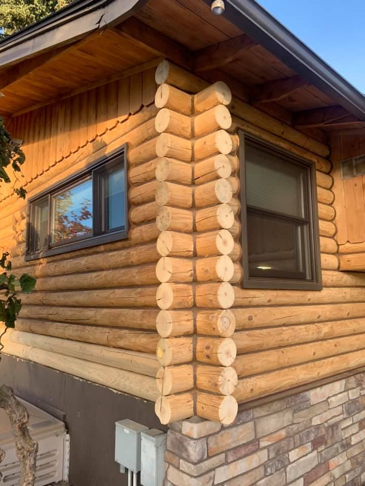 Staining for True Blue Logworks LLC in Corvallis, MT
