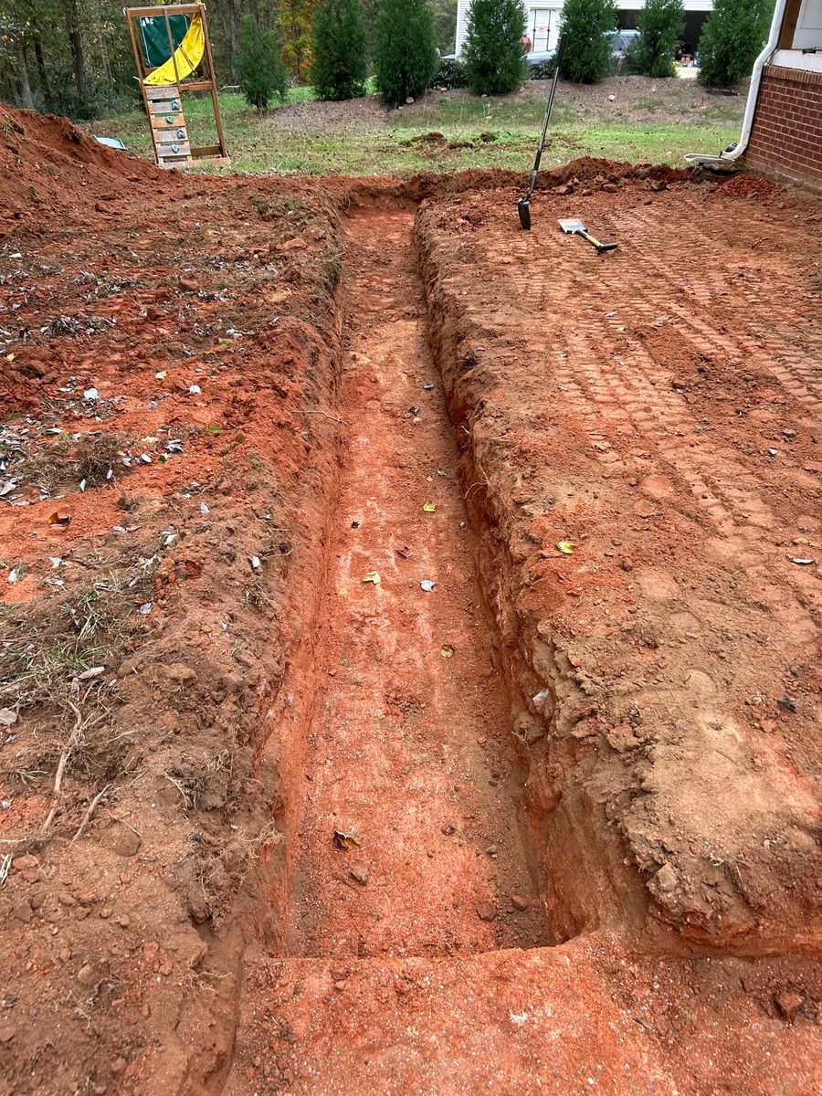 Trenching for JHC Excavation in Hartwell, GA