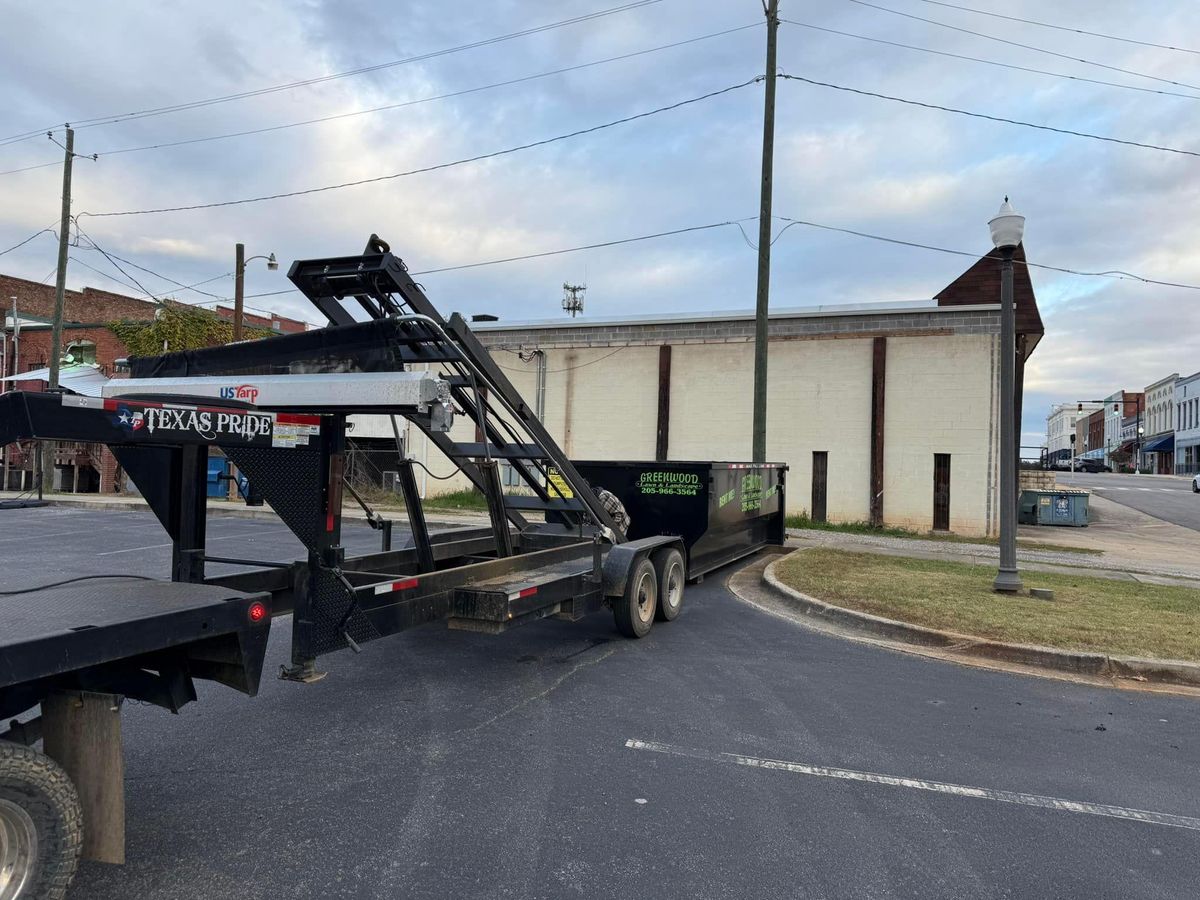 Dumpster Services for Greenwood Lawn & Landscaping LLC in Talladega, Alabama