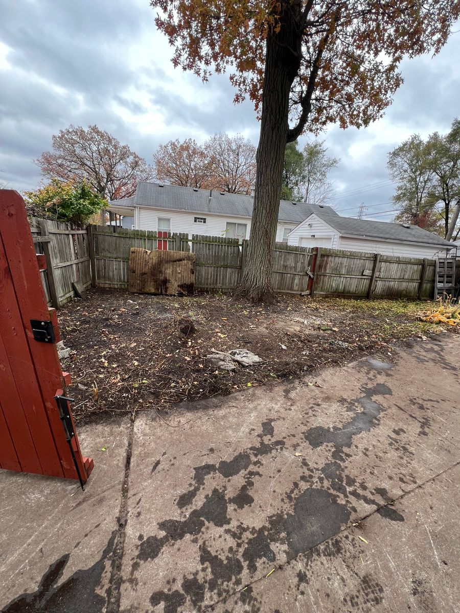 Land clearing for Alltimate Outdoor Services in Warren, MI