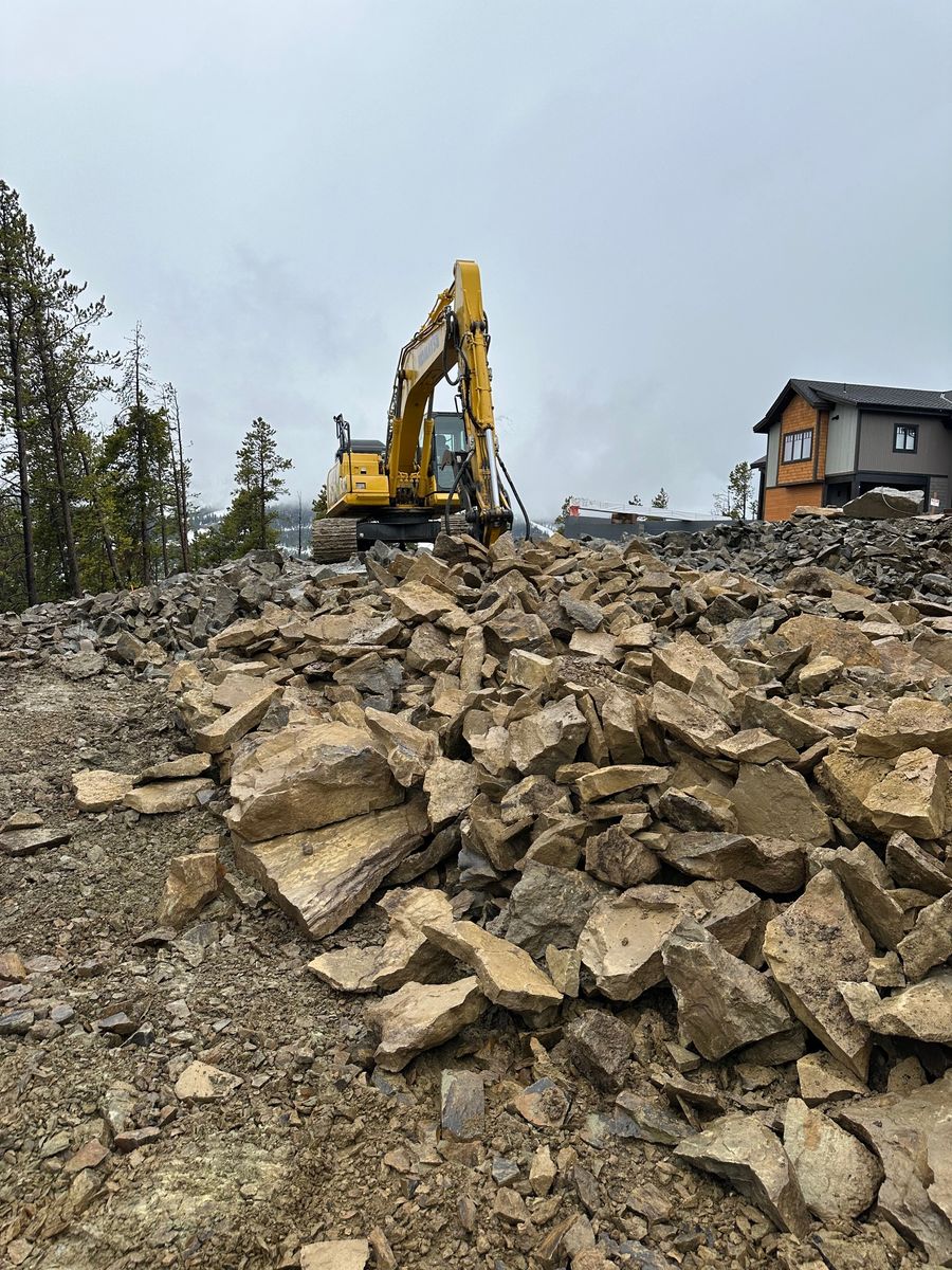 Grading /Dirt Work for R&H Homes in Bozeman, MT