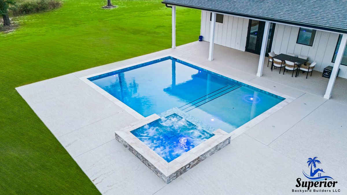 Custom Pool Design for Superior Backyard Builders LLC in Livingston, TX