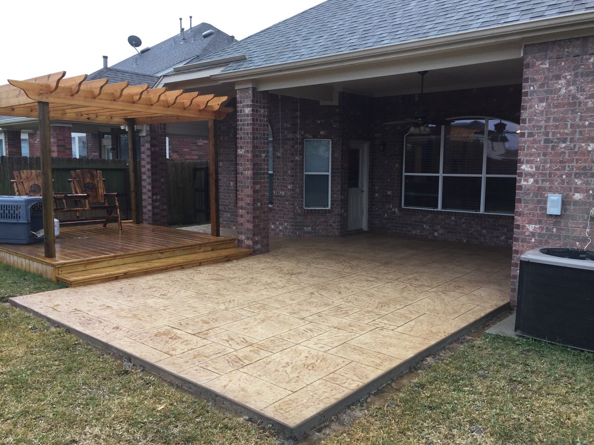 Stamped Concrete Installations for Texas Curb N Borders in Houston, TX