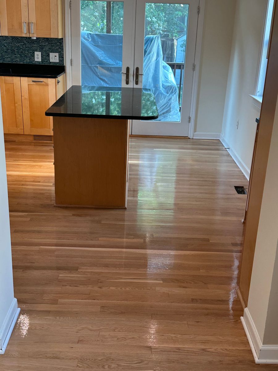 Floor Sand and finish for K&A Hardwood Floors in Alexandria, VA