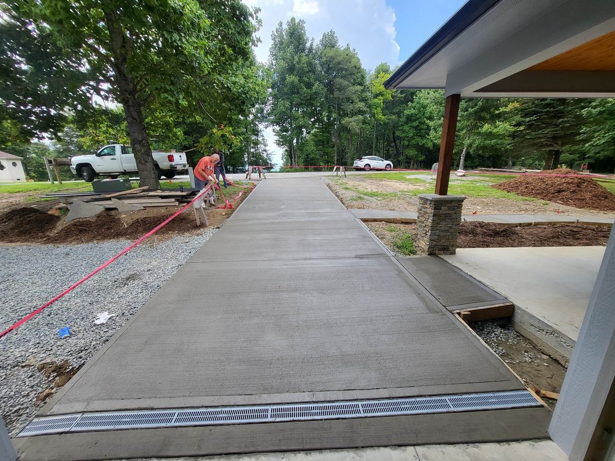 Sidewalk Installation for Miilan Construction in Boonville, NC