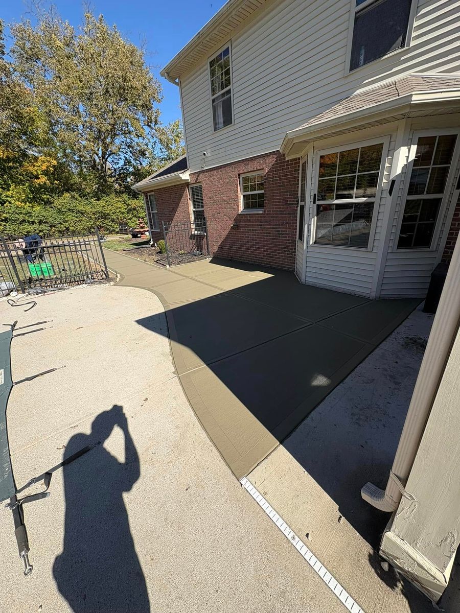 Patio Design & Installation for Curtis Concrete Contracting in Trenton, OH