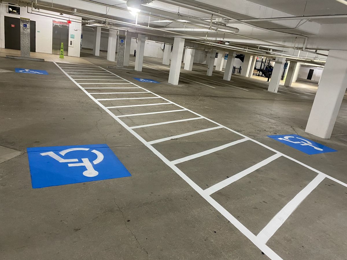 Parking Lot Re-Striping for Power Pressure Wash in Houston, TX