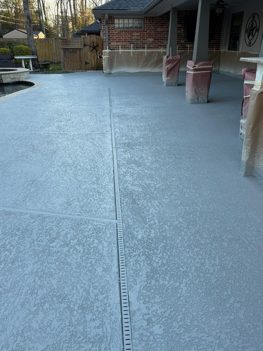 Pool & Patio Restoration for Texas Curb N Borders in Houston, TX