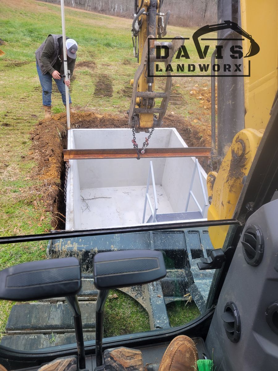 Excavation for Davis Landworx in Clanton,  AL