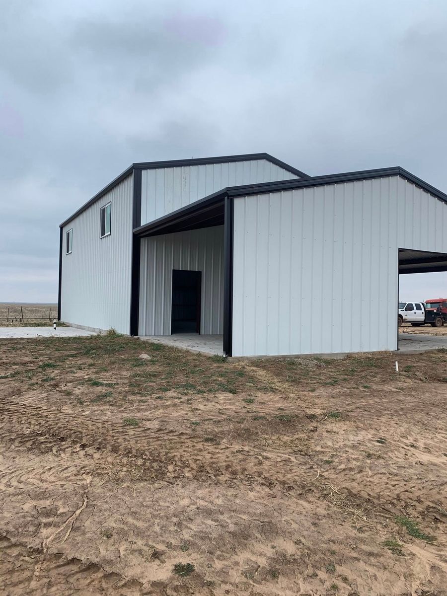 Custom Metal Building Construction for Kinnibrugh Construction in Seymour, TX
