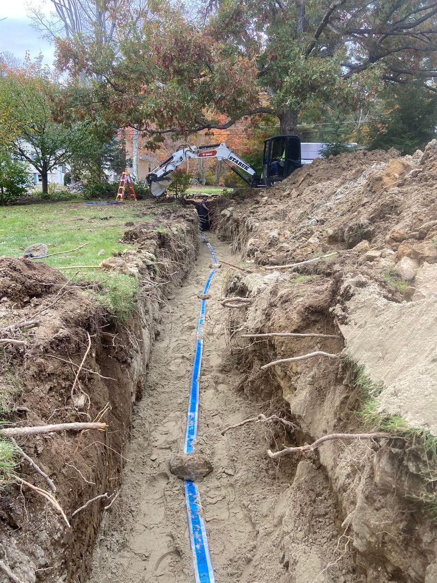 Underground Utilities for Staruk Trucking & Excavation Inc. in Uxbridge, MA