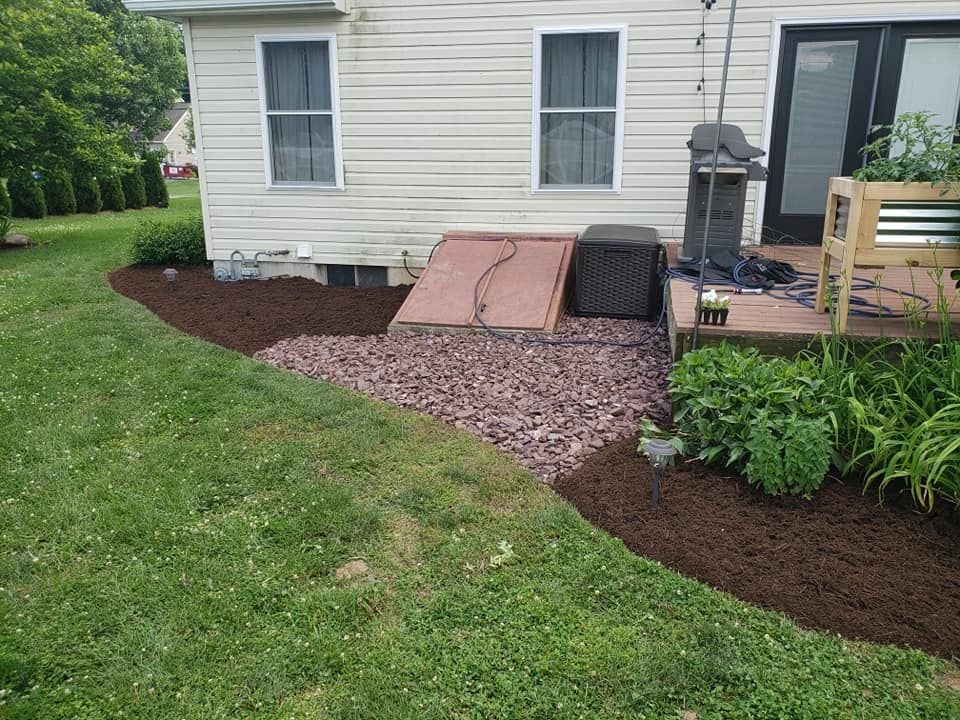 Mulch Installation for Jonathan A. Henne Property Services. in Hamburg, PA