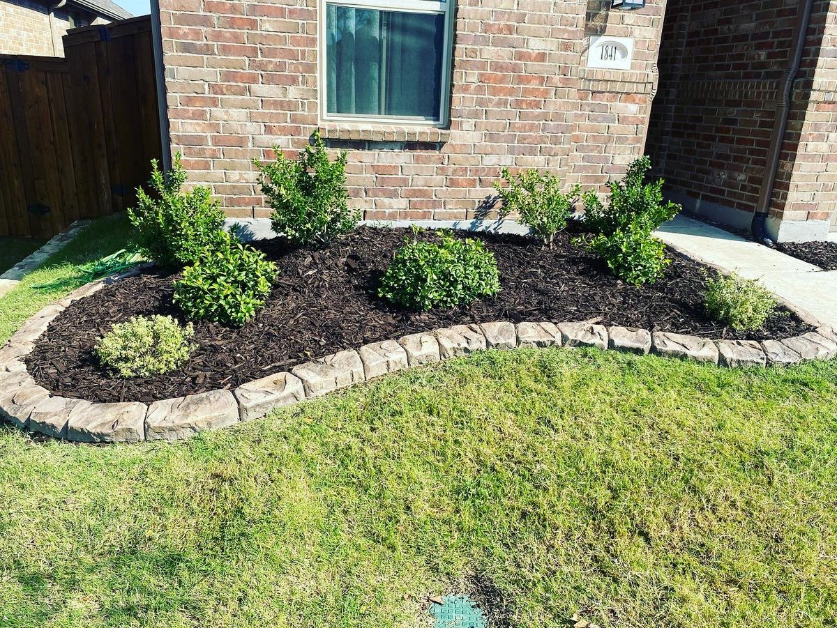 Flowerbed Clean Up and Mulch Installation for Veterans Pride Enterprises LLC in Denton, Texas