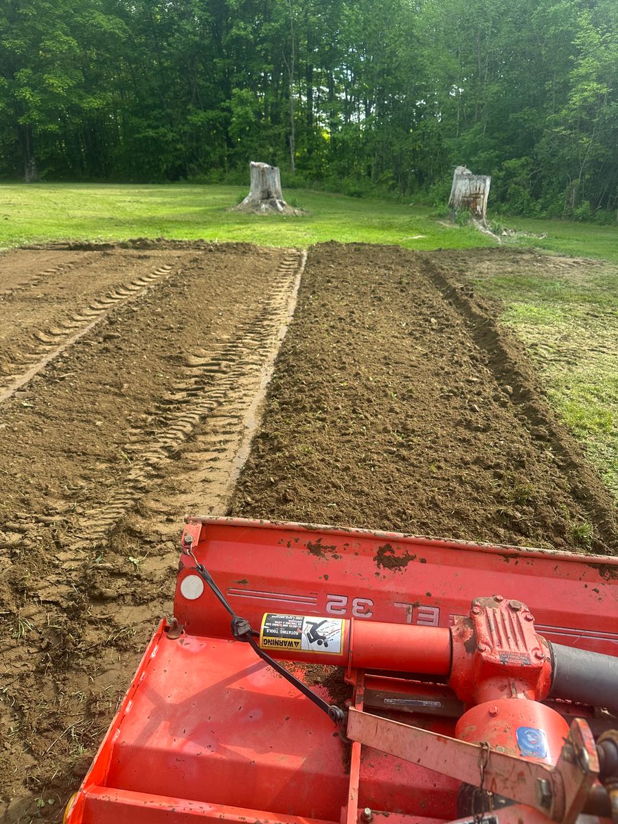 Rotor tilling & bush hogging for CWB Lawn Care & Landscaping in Franklin County, ME