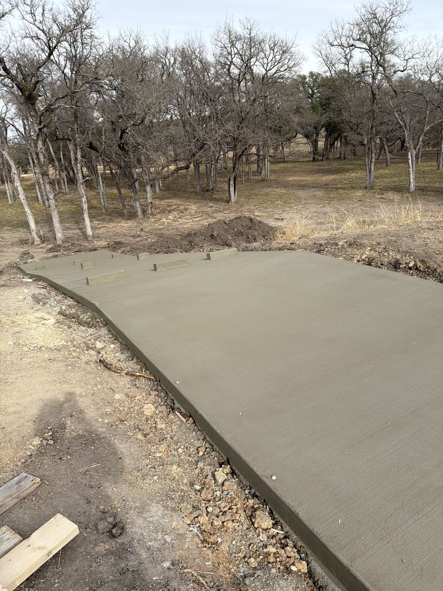 Concrete for Evant Backhoe & Construction in Evant, TX