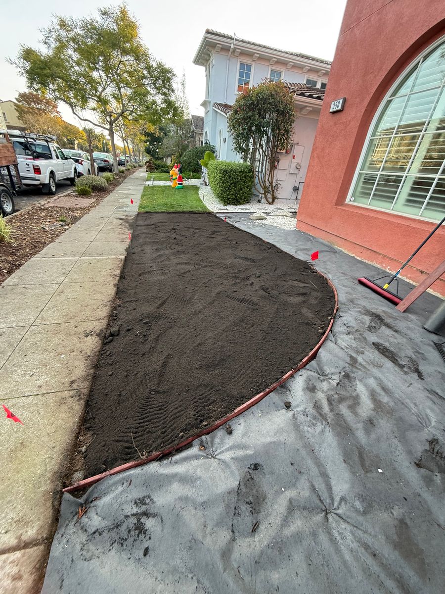 Mulch Installation for CBA Landscaping in Hayward, CA
