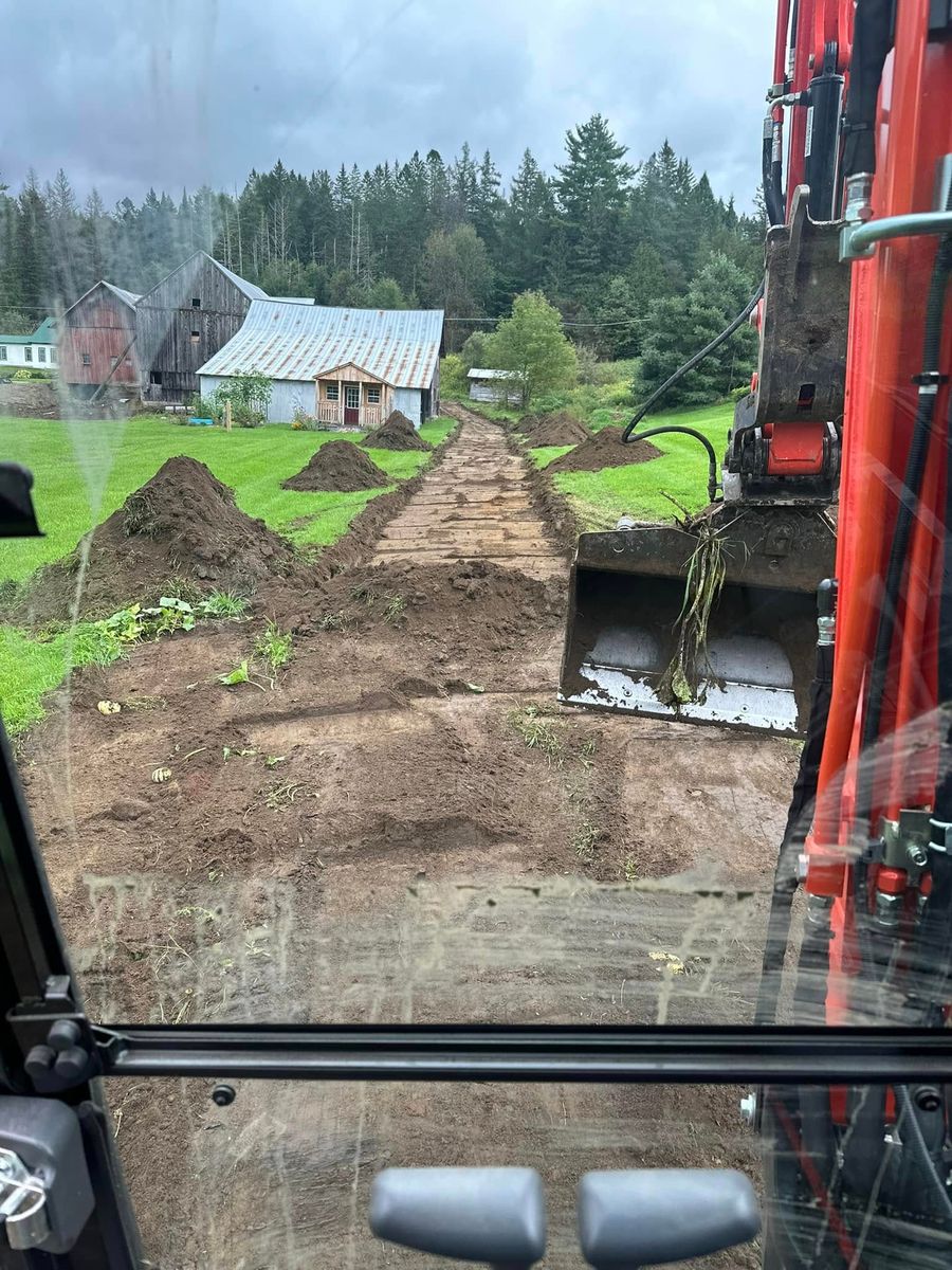 Property Grading for TBC Custom Trades in West Burke, VT
