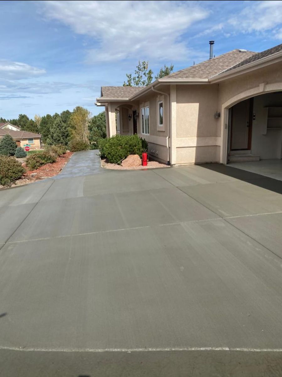 Driveway Construction for J and Son Colorado Concrete in Colorado Springs, CO