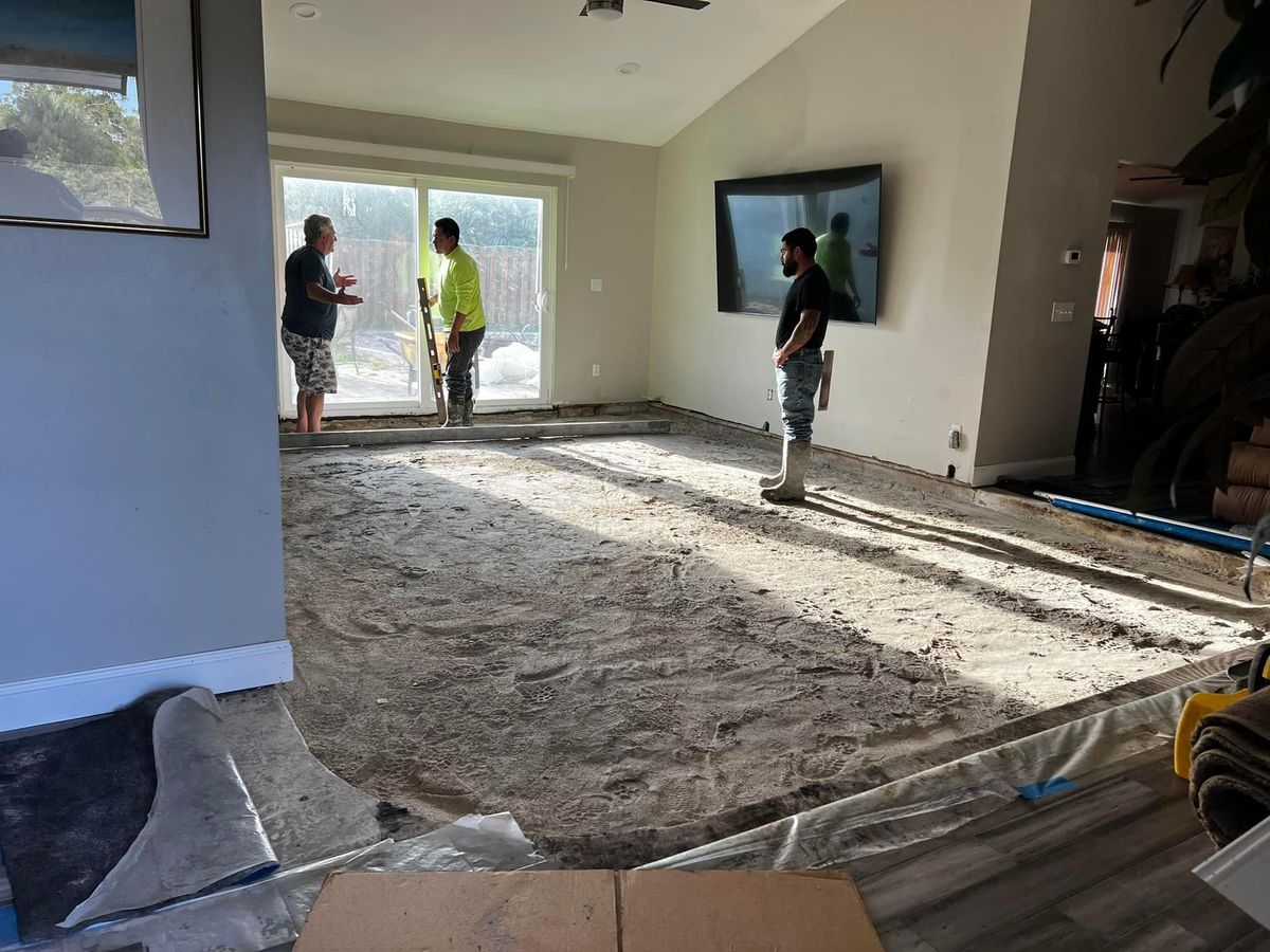 Fill-in Sunken Living Room for Green Hammer Concrete in Palm Bay, Florida