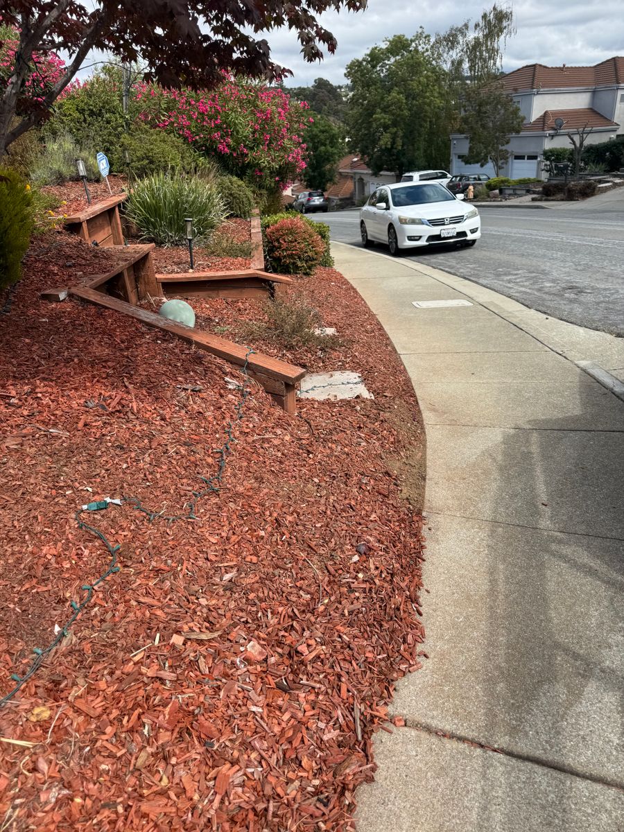 Mulch Installation for CBA Landscaping in Hayward, CA
