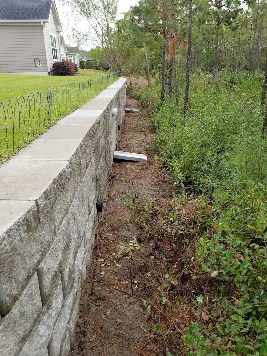 Retaining Wall Installation for Bianchi Construction Company Inc in Southport, NC